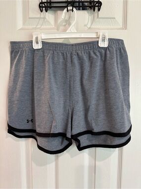 Under Armour Women's Gray Shorts with Black Trim